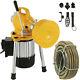 100ft3/4 Drain Auger Pipe Cleaner Machine Set Heavy Duty Plumbing Professional