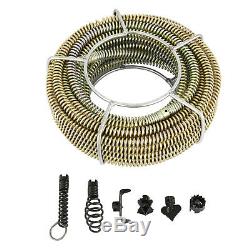 100FT3/4 Drain Auger Pipe Cleaner Machine Set Heavy Duty Plumbing PROFESSIONAL