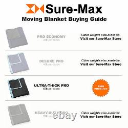 12 Heavy-Duty 80 x 72 Moving Blankets 65 lb/dz Pro Packing Shipping Pads