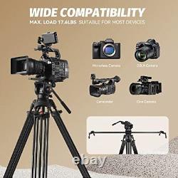 2023 Upgrade? RAUBAY 70.8 Professional Heavy Duty Video Camera Tripod DV-1