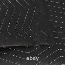 24 PCS Professional Heavy Duty Moving Packing Blankets 80x72 Ultra Thick Black
