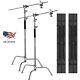 2x Professional Heavy Duty Studio C Stand With Gobo Arm Grip Heads Century Stand