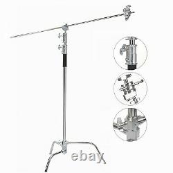 2x Professional Heavy Duty Studio C Stand with Gobo Arm Grip Heads Century Stand