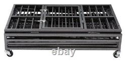 36 Large Heavy Duty Professional Grade Pet Dog Cage Crate Kennel Grate Wheels