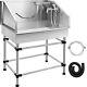 38 Stainless Steel Pet Bath Tub Withfaucet Professional Heavy Duty Pet Grooming