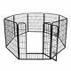 39h Heavy Duty Metal Dog Cat Exercise Fence Playpen Kennel 8 Panel Safe For Pet
