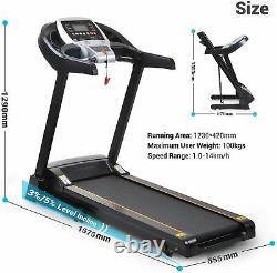 3.25HP Folding Treadmill Home Heavy Duty Electric+Incline Running Machines Pro