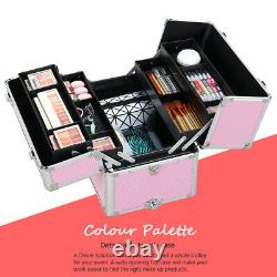 3 in 1 Professional Makeup Train Case Cosmetics Travel Organizer Trolley