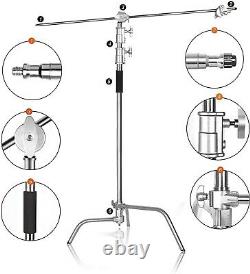 3x Professional Heavy Duty Studio C Stand with Gobo Arm Grip Heads Century Stand