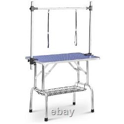 46 Heavy Duty Pet Professional Foldable Grooming Table TWO ARMs Large Platform