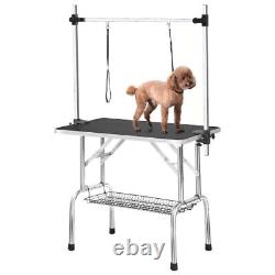 46 Professional Dog Pet Grooming Table Heavy Duty With Arm & Noose & Mesh Tray