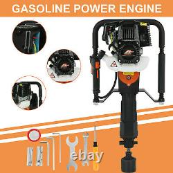 4 Stroke 38cc Gas Powered Heavy Duty T-Post Driver Gasoline Push Pile Pro Set