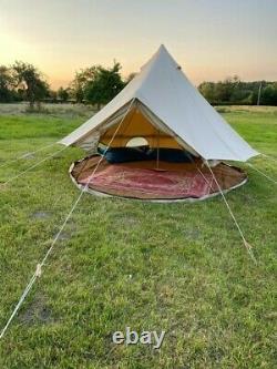 4m pro bell tent canvas bell tent with stove hole and extras. 320 gsm