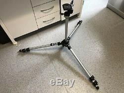 6.2ft Vintage Manfrotto Professional 455 tripod 390RC Junior head Heavy Duty