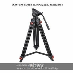 71 Pro Heavy Duty Video Camera Tripod with Fluid Pan Head For DSLR Camcorder