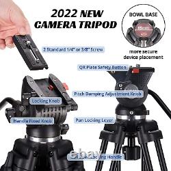 75 Heavy Duty Tripod for Camera, Professional Fluid Head Video Tripod, Lightwei