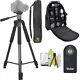 75 Pro Heavy Duty Tripod + Large Backpack + Remote For Nikon Canon Sony Pentax
