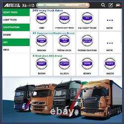 ANCEL X6 HD Heavy Duty Truck OBD2 Scanner Full System DPF ECU Reset Diagnostic