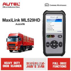 Autel Heavy Duty Diesel Truck Scanner Diagnostic Tool Auto VIN OBD2 Code Reader