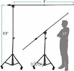 AxcessAbles MB-W Professional Heavy Duty Studio Microphone Boom Stand with Lo