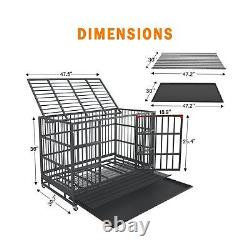 BOLDBONE 48 inch Heavy Duty Indestructible & Escape-Proof Dog Crate Cage Kennel