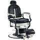 Barberpub Heavy Duty Metal Professional Hydraulic Reclining Barber Chair 8730