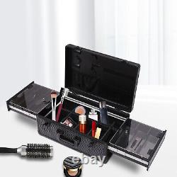 Beauty Barber Case Aluminum Alloy Professional Heavy Duty Matte Black for