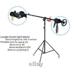 Boom Arm Stand Super Heavy Duty Pro Kit Rotatable Plus Wheels 6KG Counterweight