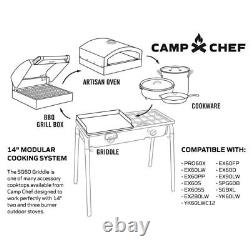 Camp Chef 14 x 32 Large Professional Heavy-Duty Steel Flat Top Griddle SG60 M1