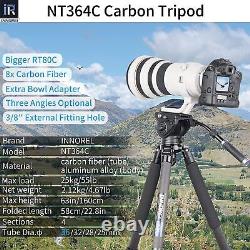 Carbon Fiber Tripod Nt364C Professional Birdwatching Heavy Duty Camera 55Lb/25