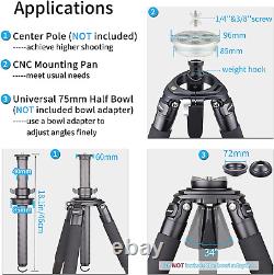 Carbon Fiber Tripod RT90C Bowl Tripods Professional Heavy Duty Camera Stand for