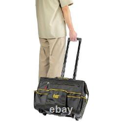 Cat 18 in. Pro Rolling Tool Bag 18 Pockets Heavy Duty 1680D Polyester 980198N
