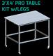Certiflat 36x48 Pro Top Heavy Duty Welding Table Wt3648 With Legs And Casters