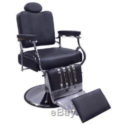 Classic Barber Chair, Fully Reclines, Heavy-Duty Lift Pump, Professional Grade