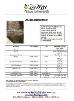 DeWitt Weed Barrier Professional Max Heavy Duty Woven Fabric 8 FT X 250 FT