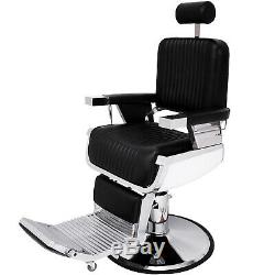 Deluxe Hydraulic Barber Chair Reclining Heavy Duty Salon Professional Equipment