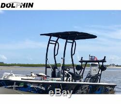 Dolphin Pro2 Boat T top Black Coated Frame Black Canopy Heavy Duty T TOP