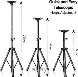 EMART PA Speaker Stands Pair, Adjustable Height Professional Heavy Duty DJ Tripo