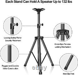 EMART PA Speaker Stands Pair, Adjustable Height Professional Heavy Duty DJ Tripo