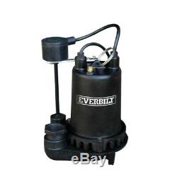 EVERBILT Professional Heavy Duty Cast Iron 1 hp Sump Pump PSSP10001VD 5500 GPH