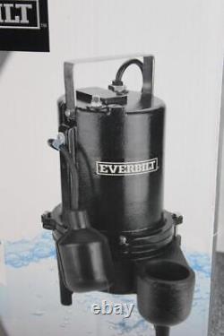 Everbilt ESE60W-HD 3/4 HP Heavy Duty Cast Iron Professional Sewage Pump NEW