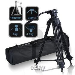FC-270A Pro Photography Heavy Duty DV Video Camera Tripod with Fluid Pan Head Kit