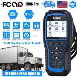 Fcar F506 Pro Heavy Duty Truck HD OBD2 Scanner Diagnostic DPF Oil Reset Diesel