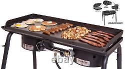 Flat Top Griddle Frying Pan Picnic Barbecue Large Professional Heavy Duty Steel