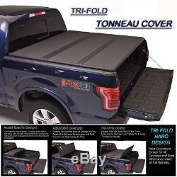 For 2004-2019 Ford F-150 5.5ft Short Bed Hard Tri-Fold Tonneau Cover Clamp-On