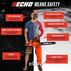 Gas Chainsaw 14 inch Saw ECHO Steel Bar Rear Handle Commercial Pro Heavy Duty