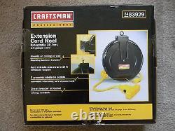 Genuine Craftsman Professional Heavy Duty Retractable 30Ft 14-Ga 3-Out Cord Reel