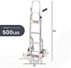 Haulpro Heavy Duty Hand Truck with Stair Climber Aluminum Dolly Cart for Movin
