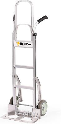 Haulpro Heavy Duty Hand Truck with Stair Climber Aluminum Dolly Cart for Movin