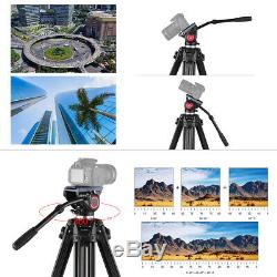 Heavy Duty 71 Pro Camera Tripod for DV DSLR Video Stand Fluid Pan Head with Bag